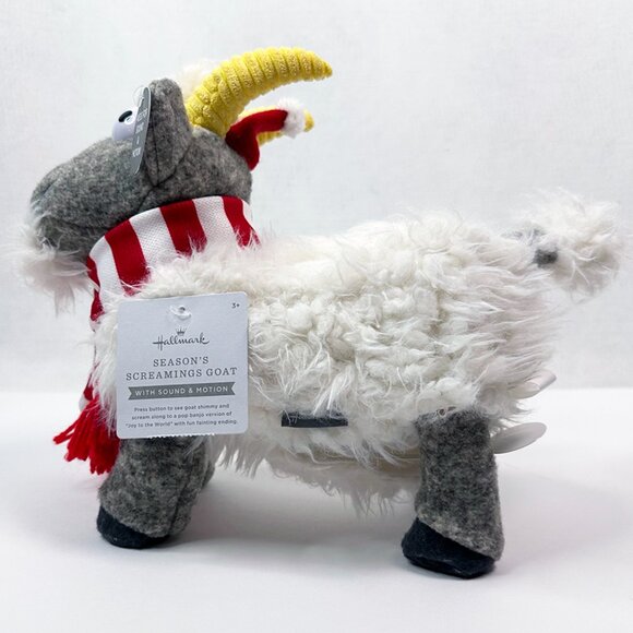 Season's Screaming’s Goat Plush With Sound and Motion Christmas Fainting Goat - Picture 5 of 17